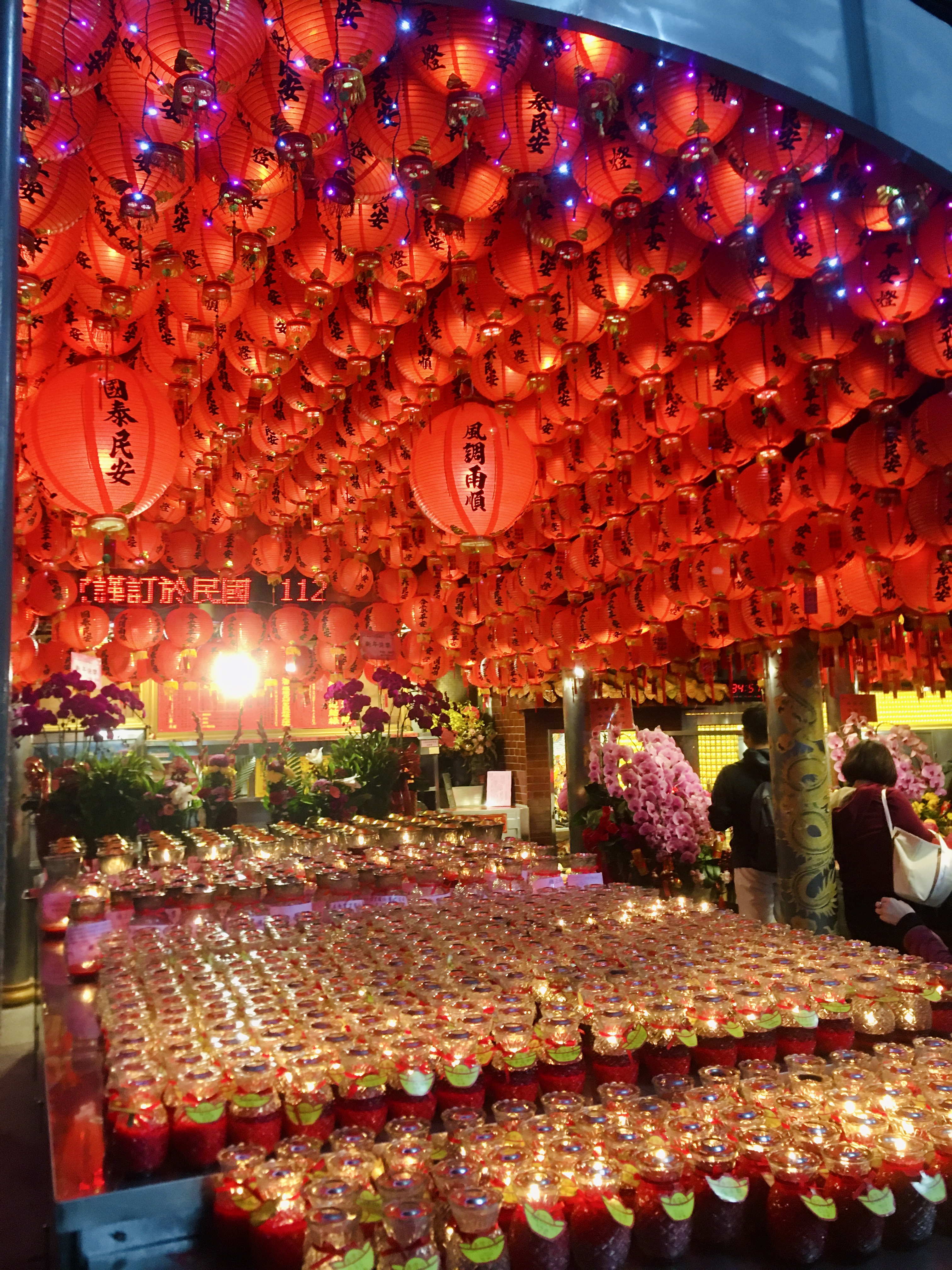 Red lanterns at a Taipei temple